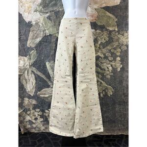 Free People Stripe Floral Flare Pants Size 27